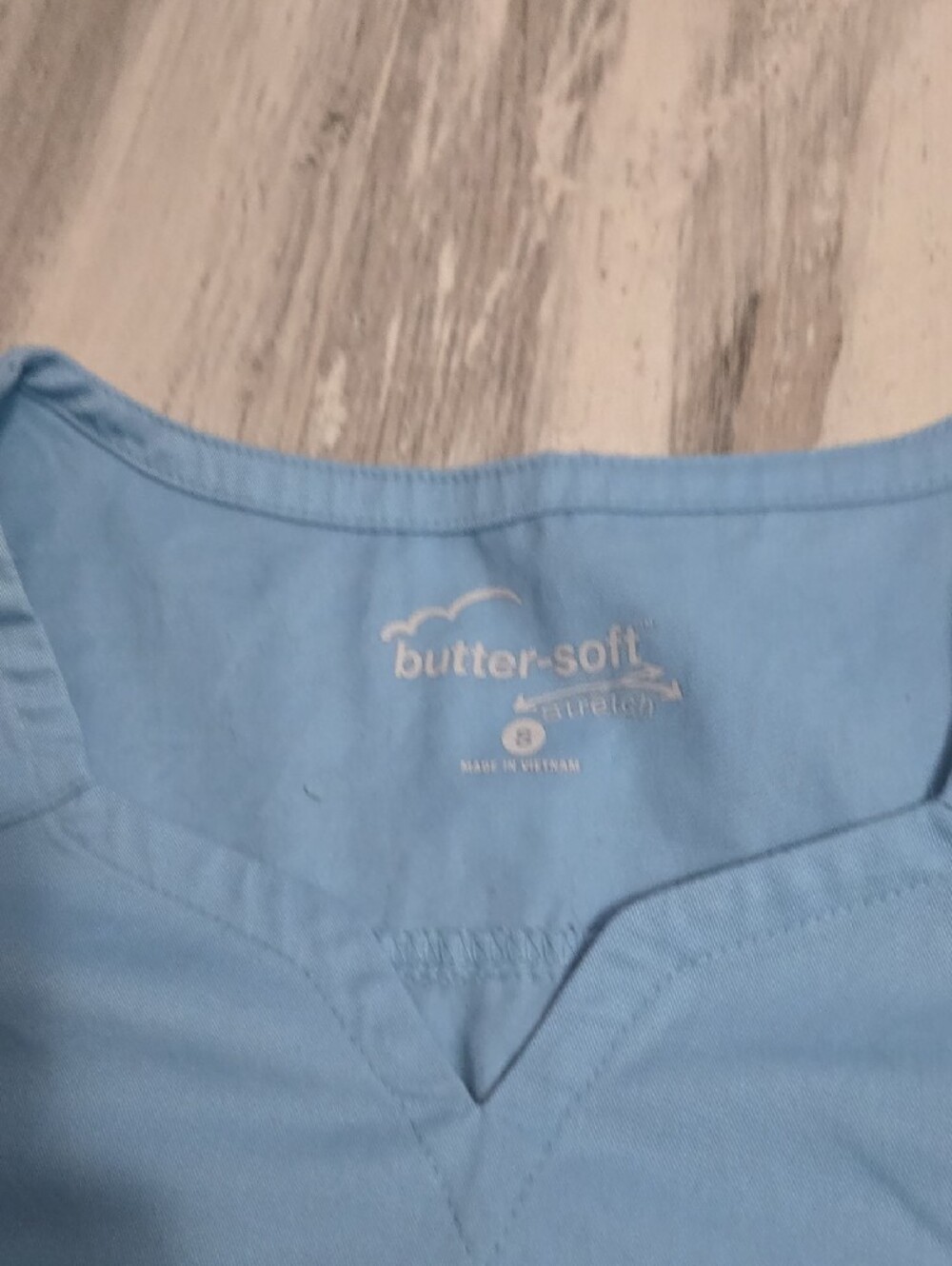 Butter Soft Light Blue Rhinestone Scrub Set - Picture 3 of 7